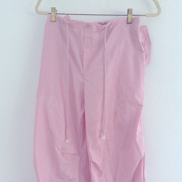 Light pink pants windbreakers Sz Small light weight joggers track pants - Picture 3 of 8